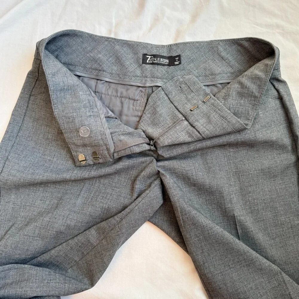 NY&Co 7th Avenue Suiting Collection – Petite 6 – Gray Dress Pants - Picture 3 of 6